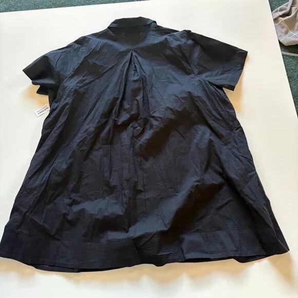 NWT Old Navy Mini Shirt Dress Black 100% Cotton - Picture 6 of 11